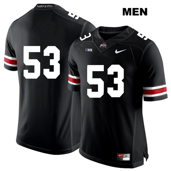 Ohio State Buckeyes Men's Davon Hamilton #53 White Number Black Authentic Nike No Name College NCAA Stitched Football Jersey NV19D10NB